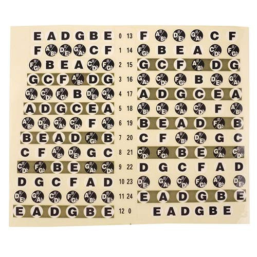 Colorido Guitar Fretboard Note Decals Sticker Fingerboard Frets Map Sticker Marker Labels Finger Chart for Beginner Learner Random