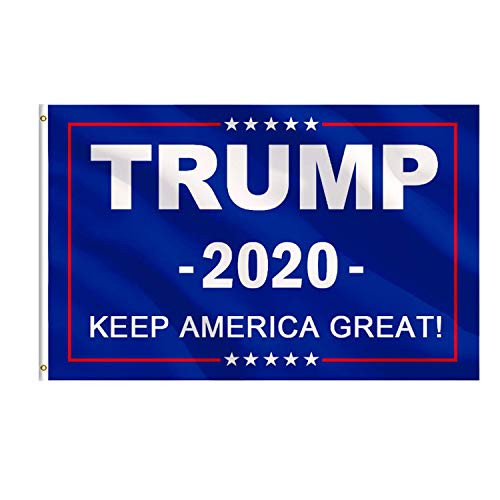 Eshan Donald Trump Flag 2020 Vivid Color and UV Fade Resistant Canvas Header Polyester with 2 Grommets 3 x 5 Feet -Keep America Great-