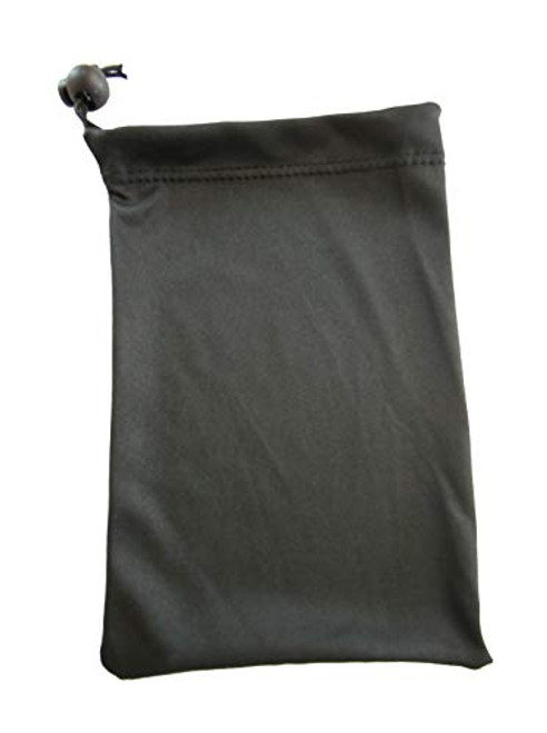 Microfiber Eyeglass Bag- Sunglasses Pouch Case and Cleaning Cloth - 1 Black