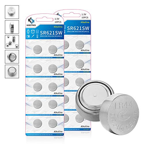 KKBESTPACK LR44 Batteries AG13 357 303 SR44 1.5V Button Coin Cell Battery Pack of 20