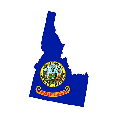 fagraphix Idaho State Shaped Flag Sticker Self Adhesive Vinyl Decal ID - 1.25 Wide