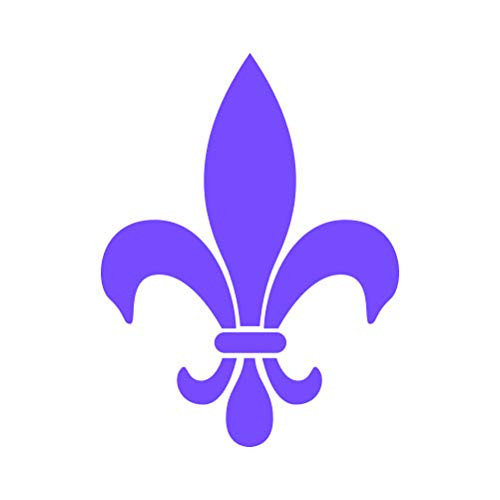 RDW Fleur De Lis Sticker - Decal - Die Cut - Purple 1.50inch x 2.00inch