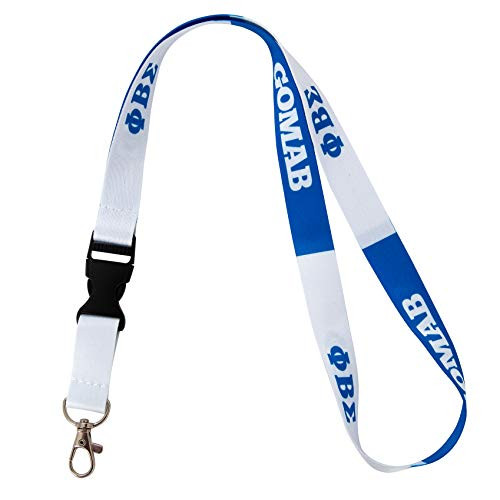 Phi Beta Sigma GOMAB Logo Fraternity Lanyard for Keys Keychain Sigma