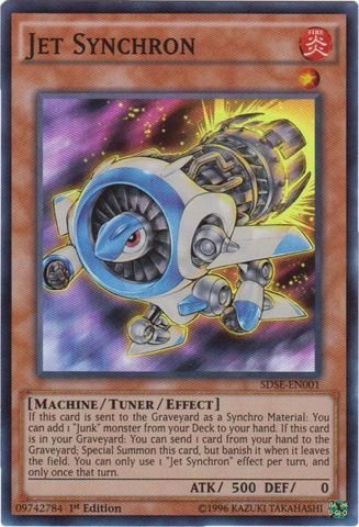 YU-GI-OH - Jet Synchron -SDSE-EN001- - Structure Deck- Synchron Extreme - 1st Edition - Super Rare