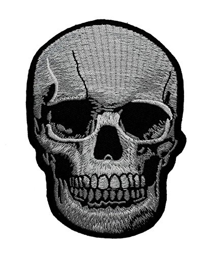 Zittop Skull Dead Biker Horror Goth Punk Emo Rock DIY Applique Embroidered Sew Iron on Patch SK-003