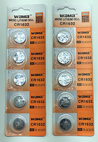 Wama CR1632 3V Lithium Coin Cell Battery -10 Batteries-