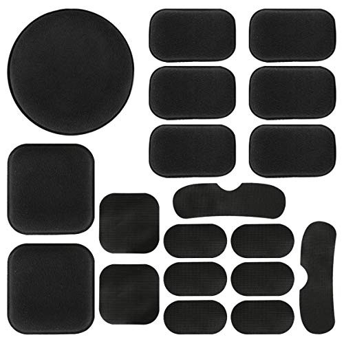 Aoutacc Universal Airsoft Helmet EVA Pads, 19pcs/Set Helmet Replacement Foam Padding Kits Set Accessories Mats for Fast/Mich/ACH/USMC/PASGT Helmet