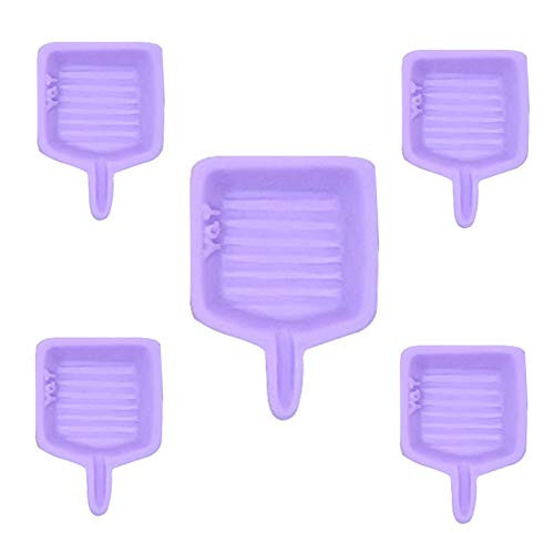 BARMI 5Pcs Dollhouse Resin Simulation Miniature Bakeware Tray DIY Decor Accessories-Perfect DIY Dollhouse Toy Gift Set Purple