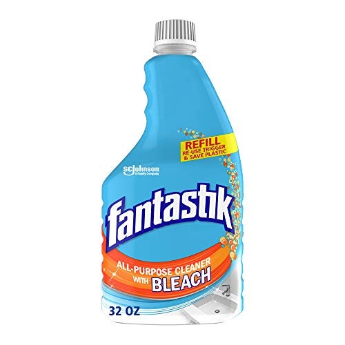 Fantastik All-Purpose kitchen and bathroom cleaner with bleach refill- removes grease- food and mold stains- 32 Fl oz.