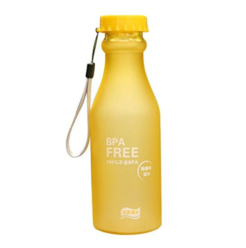 TONSEE Sports Water Bottle 550ML Unbreakable Outdoor Sports Travel Water Bottle Portable Leak-proof -6.5x20cm- Yellow- TONSEE Sports Water Bottle 550ML Unbreakable Outdoor Sports Travel Water Bottle Portable Leak-proof -6.5x20cm- Yellow-