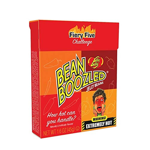 Jelly Belly BeanBoozled Fiery Five Flip Top Box - 1.6 oz - Genuine- Official- Straight from the Source Jelly Belly BeanBoozled Fiery Five Flip Top Box - 1.6 oz - Genuine- Official- Straight from the Source