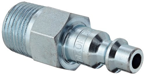 Dixon Valve  and  Coupling DCP2103 Steel Air Chief Industrial Interchange Air Fitting- Quick-Connect Plug- 1/4inch Coupler x 3/8inch NPT Male Thread- 37 CFM Flow Rating