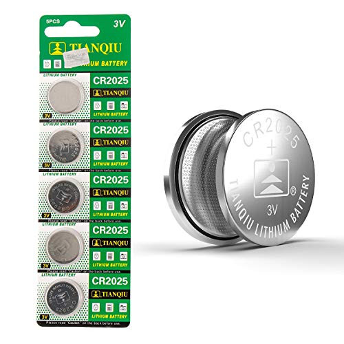 Tianqiu CR2025 DL2025 2025 Lithium 3V Coin Cell Batteries- Tearstrip -5 Batteries-