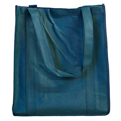 Reusable Grocery Bags (5 Pack) - Hold 30+ lbs - Extra Large & Super Strong, Heavy Duty Shopping Bags - Velcro Closure Tote Bags with Reinforced Handles & Thick Plastic Bottom for Strength (Dark Green)