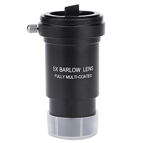 Barlow Lens 5x- Aluminum Alloy Multi-coated 1.25inch 5X Magnification Barlow Lens M42 0.75 Thread for 31.7mm Telescopes Eyepiece Barlow Lens 5x- Aluminum Alloy Multi-coated 1.25inch 5X Magnification Barlow Lens M42 0.75 Thread for 31.7mm Telescopes Eyepiece