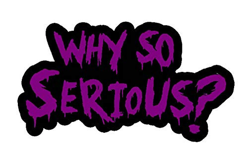 Why So Serious 2 Sticker Decal Joker Evil Body Window Purple 7.5inch -WSSFCpurp-