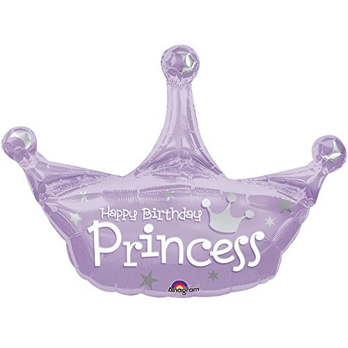 Mayflower Distributing Unisex Adult Princess Jumbo Foil Balloon Black Medium Mayflower Distributing Unisex Adult Princess Jumbo Foil Balloon Black Medium