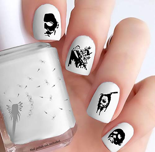 Michael Myers Halloween -Clear Water-Slide Nail Decals-