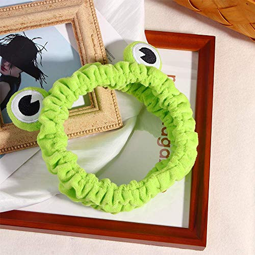 DUOKEAI Frog Headband Frog Eye Elastic Headband Cute Frog Headband for Face Washing Green Funny Hair Band Elastic Turban Headbands for Girls Women-B-Green- DUOKEAI Frog Headband Frog Eye Elastic Headband Cute Frog Headband for Face Washing Green Funny Hair Band Elastic Turban Headbands for Girls Women-B-Green-