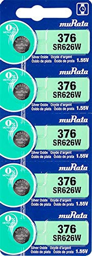 Murata 376 SR626W Battery 1.55V Silver Oxide Watch Button Cell - Replaces Sony 376 -5 Batteries-