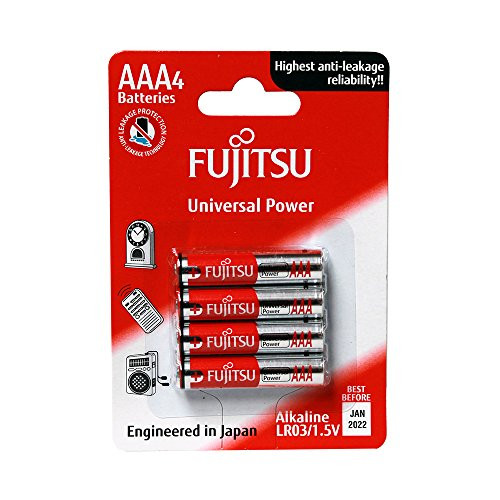 Fujitsu Universal Alkaline Power Batteries LR03/AAA 4 Pack