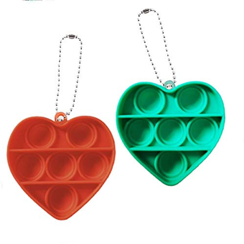VISUALZTD Mini Push pop Bubble Fidget Sensory Fidget Toy Keychain Toy Bubble Wrap Pop Anxiety Stress Reliever Office Desk Toy for Kids Adults