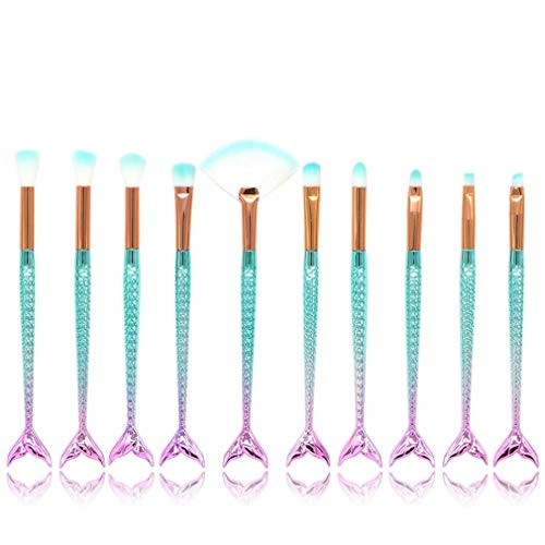 Makeup Brush Set 10Pcs Eye Makeup Brushes- Eyeshadow Concealer Eyeliner Brow Blending Brush Tool