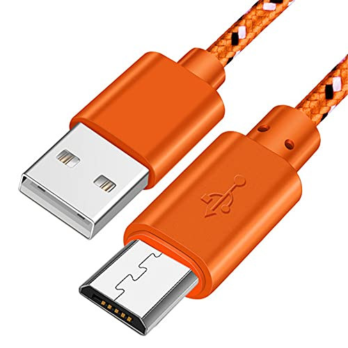 Multi-Color 1m/2m Phone Cables Phone Accessories Data Sync Phone Charge Cord USB Cable Charger Cable Charging Wire-2m-Micro USB-Orange-