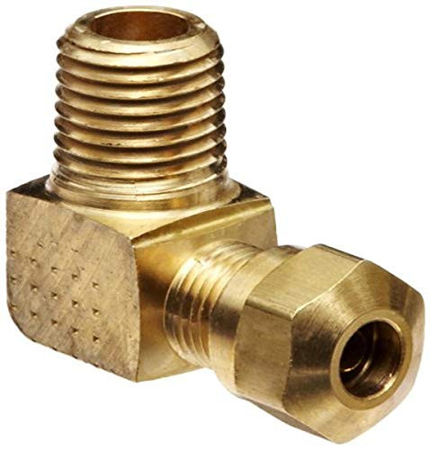 EATON Weatherhead 1469X4X4 Air Brake Tubing- 90 Degree Elbow- Male Elbow to Male Pipe Thread- 1/4inch Tube OD- 1/4inch Male Pipe Thread