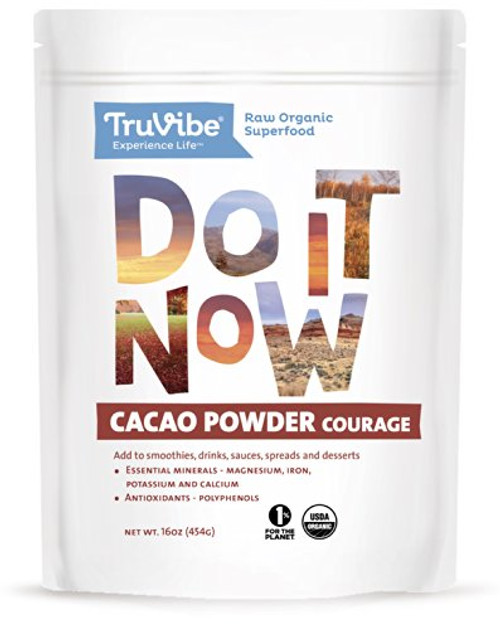 TruVibe 100% Organic Raw Cacao Powder, 1 lb TruVibe 100% Organic Raw Cacao Powder, 1 lb