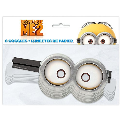 Despicable Me Minion Goggle Party Masks- 8ct
