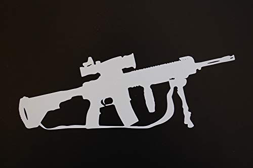AR15 M4 Gun Sticker Vinyl Decal Choose Size  and  Color AR-15 Assault Rifle -V617- -Orange- 5inch-