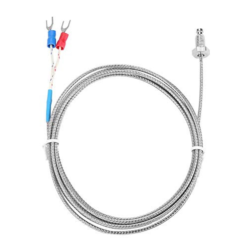 Thermocouple K Type- M6 Screw Fine Thread Type K Thermocouple Temperature Sensor Wire 0-400? 1M/2M/3M/4M/5M-5M-