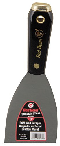 Red Devil 4209 3inch Stiff Wall Scraper - Black - 3 Inch