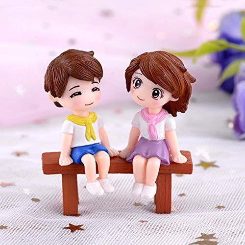 ERSHIYI 1/2 Pair DIY Mini Stool Couples Dolls Figures Fairy Garden Miniatures Dollhouse Micro Landscape Decor Figurine-Purple and Blue- ERSHIYI 1/2 Pair DIY Mini Stool Couples Dolls Figures Fairy Garden Miniatures Dollhouse Micro Landscape Decor Figurine-Purple and Blue-