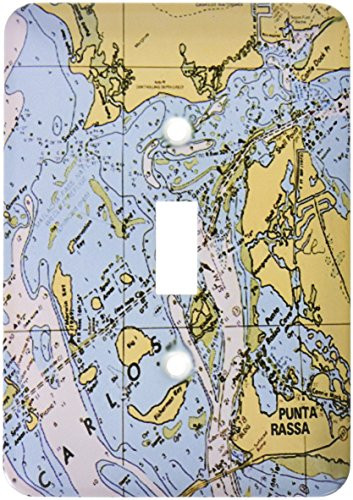 3dRose LLC lsp_24591_1 Nautical Chart I- Single Toggle Switch