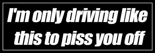 GHaynes Distributing I'm Only Driving This Way to Piss You Off Sticker Decal-funny drive- Size- 3 x 9 inch
