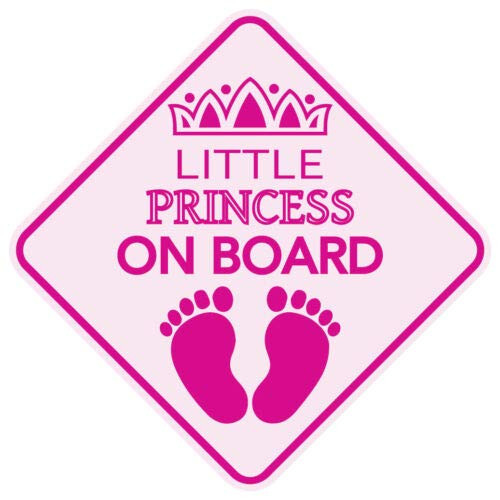 Little Princess On Board Baby Sign - Sticker Graphic - Auto- Wall- Laptop- Cell- Truck Sticker for Windows- Cars- Trucks