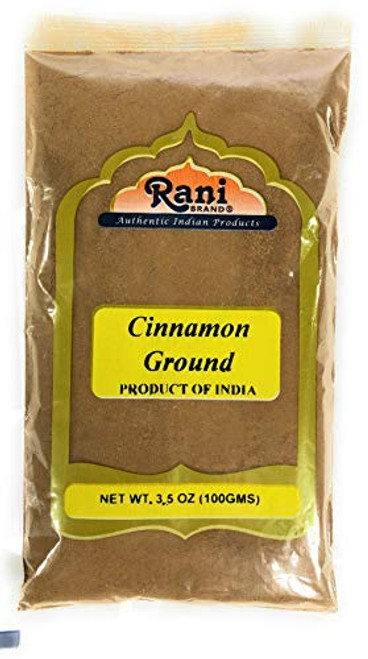 Rani Cinnamon Powder -Ground- Spice 3.5oz -100g- ~ All Natural- Salt-Free | Vegan | No Colors | Gluten Friendly | NON-GMO | Indian Origin Rani Cinnamon Powder -Ground- Spice 3.5oz -100g- ~ All Natural- Salt-Free | Vegan | No Colors | Gluten Friendly | NON-GMO | Indian Origin
