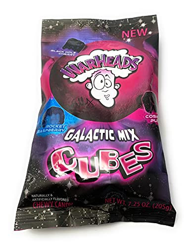 Warheads Galactic Mix Cubes Chewy Candy- 4.5 Ounce Bag