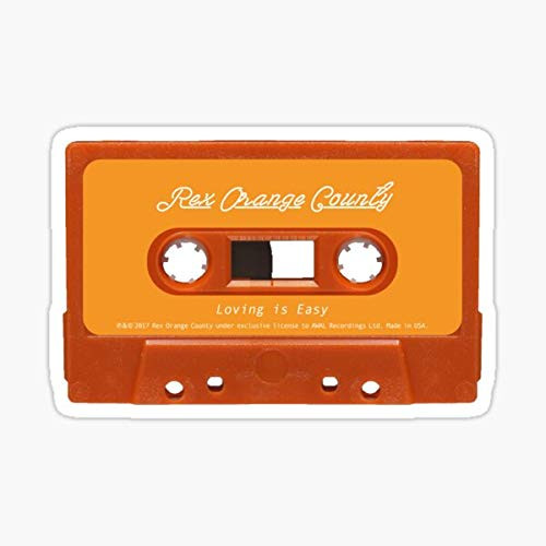 REX Orange County - Loving is Easy Cassette Sticker - Sticker Graphic - Auto- Wall- Laptop- Cell- Truck Sticker for Windows- Cars- Trucks