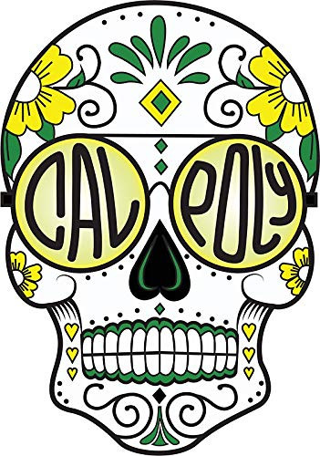 Cal Poly Skull - Dye Cut Sticker Vinyl Decal - Just Peel off and Stick