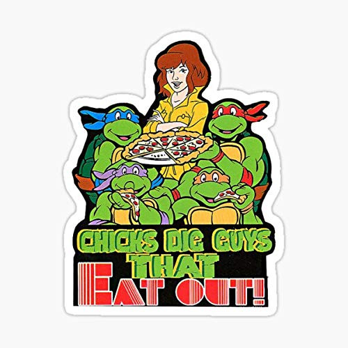 Chicks Dig Guys That Eat Out Sticker - Dye Cut Sticker Vinyl Decal - Just Peel off and Stick