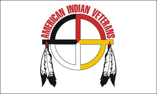 JR Studio 3x5 inch American Indian Veterans Flag Sticker -us Military Tribe Native Vet Vinyl Decal Sticker Car Waterproof Car Decal Bumper Sticker
