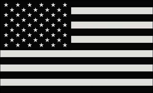 JR Studio 3x5 inch Black  and  Gray American Flag Sticker - Decal USA America Muted Off White Vinyl Decal Sticker Car Waterproof Car Decal Bumper Sticker