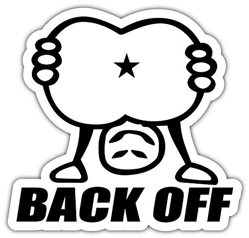 Back Off JDM - Sticker Graphic - Auto- Wall- Laptop- Cell- Truck Sticker for Windows- Cars- Trucks