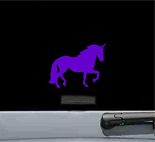 JS Artworks Unicorn Silhouette Vinyl Decal Sticker -Purple-