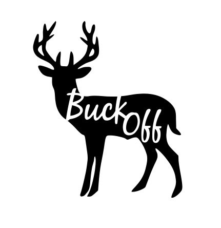 Buck off Vinyl Decal Sticker deer hunting hunt -BLACK-