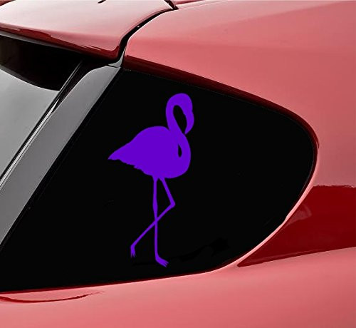 Slap-Art Elegant Flamingo Vinyl Decal Sticker -Purple-
