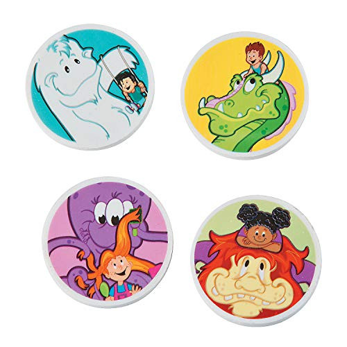 Fun Express My Monster and Me Jumbo Eraser - 24 Pieces - Educational and Learning Activities for Kids